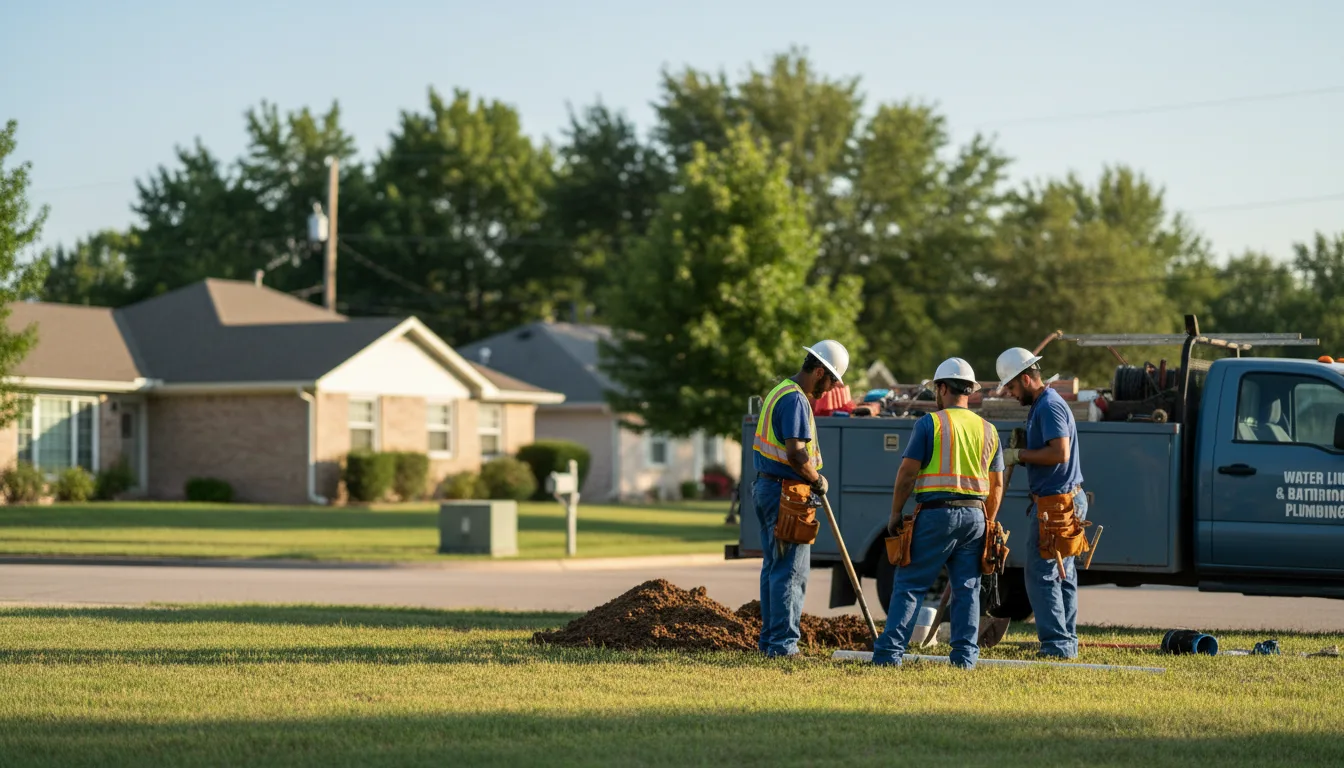 Residential water line and bathroom plumbing service in Hollow Rock, TN